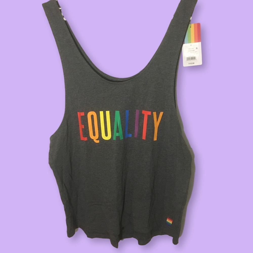 Pride Grey Equality Tank Top NWT, M